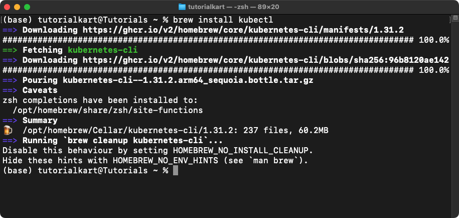 Set Up Kubernetes on Mac - Step 2: Install kubectl